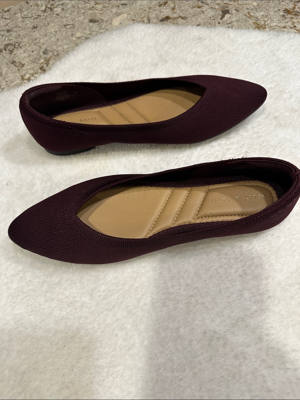 Kelly and Katie burgundy slip ons dress shoes